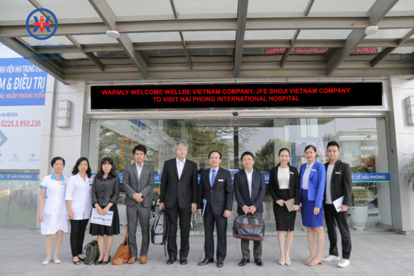 Đoàn đại biểu Công ty TNHH WellBe Việt Nam, Công ty TNHH Thương mại JFE Shoji Việt Nam tới thăm và làm việc tại Bệnh viện Đa khoa quốc tế Hải Phòng