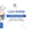 Lịch khám bác sĩ Hà Nội từ ngày 17/12 đến 23/12/2018