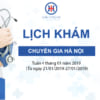 ĐẶT HẸN KHÁM + TRA CỨU LỊCH KHÁM BỆNH CỦA BÁC SĨ HÀ NỘI  TỪ NGÀY 21/01/2019-27/01/2019