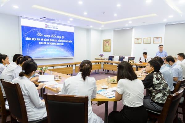Đoàn Bệnh viện Tim Hà Nội giám sát, hướng dẫn hỗ trợ chuyên môn theo kế hoạch Đề án bệnh viện vệ tinh tại Bệnh viện đa khoa quốc tế Hải Phòng
