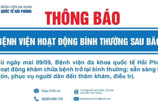 BỆNH VIỆN ĐA KHOA QUỐC TẾ HẢI PHÒNG HOẠT ĐỘNG KHÁM CHỮA BỆNH BÌNH THƯỜNG SAU BÃO