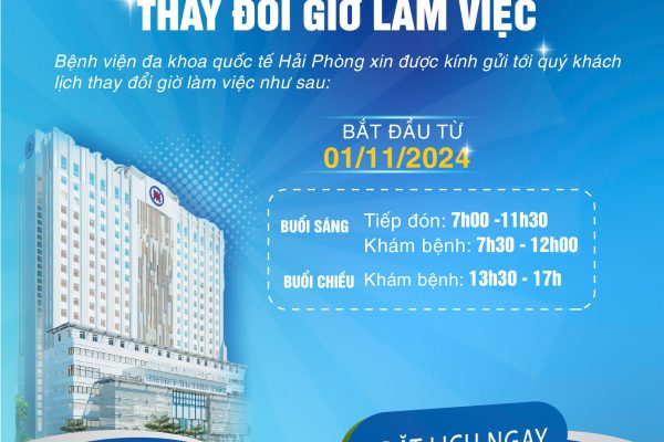 THÔNG BÁO THAY ĐỔI GIỜ LÀM VIỆC