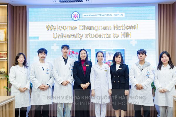 ĐÓN ĐOÀN SINH VIÊN TRƯỜNG ĐẠI HỌC QUỐC GIA CHUNGNAM, HÀN QUỐC ĐẾN THỰC TẬP TẠI BỆNH VIỆN