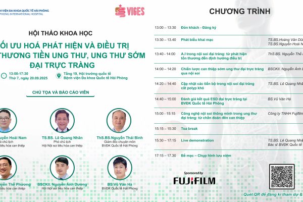 HỘI THẢO KHOA HỌC: “TỐI ƯU HÓA PHÁT HIỆN VÀ ĐIỀU TRỊ TỔN THƯƠNG TIỀN UNG THƯ, UNG THƯ SỚM ĐẠI TRỰC TRÀNG” – CẬP NHẬT KIẾN THỨC TOÀN DIỆN TỪ CHUYÊN GIA ĐẦU NGÀNH
