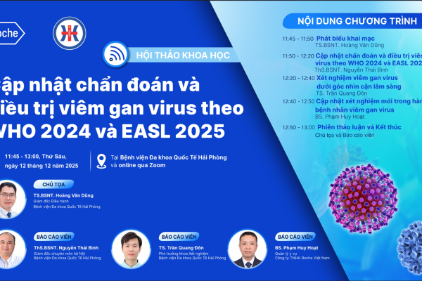 [Chỉ còn 1 ngày] HỘI THẢO KHOA HỌC: CẬP NHẬT CHẨN ĐOÁN VÀ ĐIỀU TRỊ VIÊM GAN VIRUS THEO WHO 2024 & EASL 2025
