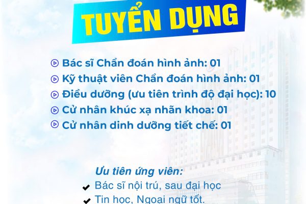 BỆNH VIỆN ĐA KHOA QUỐC TẾ HẢI PHÒNG THÔNG BÁO TUYỂN DỤNG